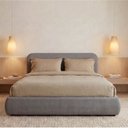 Ver imagem 1 de Cama com Cabeceira Estofada Casal Orla CabeCasa MadeiraOriginals