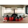 Jogo de Panelas Brinox Antiaderente Pro-flon 5 Peças Garlic Vermelho - 2