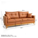 Ver imagem 3 de Sofá 2 Lugares 180cm Soul CabeCasa MadeiraOriginals Cobre Caramelo
