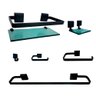 1 Kit Para Banheiro Luxo Preto 6 Peças Verde - 1