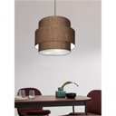 Ver imagem 3 de Lustre Sala de Jantar com Desvio Vivare Md-4400 Cúpula em Tecido 55cm Café 127/220v