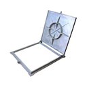 Ver imagem 3 de Tampa Tampão Chão Articulado Porta Cadeado Reforçado 50x50cm