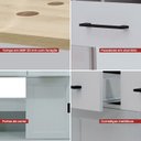 Ver imagem 2 de Gabinete Banheiro com Tampo 2 Pt 2 Gv 85 Cm Bn04 Cinza Dtall