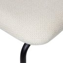 Ver imagem 7 de Cadeira Estofada para Sala de Jantar Moderna Base em Metal Design Escandinavo Vitta Preto/Linho Off White
