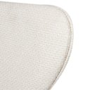 Ver imagem 6 de Cadeira Estofada para Sala de Jantar Moderna Base em Metal Design Escandinavo Vitta Preto/Linho Off White