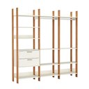 Ver imagem 2 de Guarda Roupa Closet com Cabideiros Dalla Costa 100% Mdf Cor:off White com Freijó