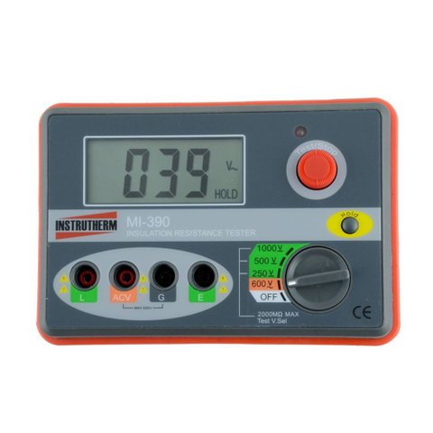 Megômetro Digital Faixa 1000v E 2000 Mohms Medidor Resistência Isolação Mi-390 Portátil Com Estojo