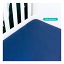 Ver imagem 3 de Capa Proteção de Colchão Azul Marinho Impermeável Berço Americano com Zíper