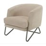 Poltrona América Cinza Claro Base Grafite 76cm - 62490 - 2