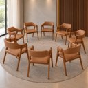 Ver imagem 1 de Kit 8 Poltronas Lux Ergônomicas Revestida em Durango para Recepções & Sala de Estar