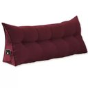 Ver imagem 1 de Almofada de Cabeceira 140 Cm Casal Suede Apoio Cama Quarto Cor:bordo