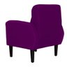 Kit 02 Poltronas Decorativa Luiza Para Escritório Veludo Roxo - 5