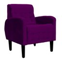Ver imagem 2 de Kit 02 Poltronas Decorativa Luiza Para Escritório Veludo Roxo