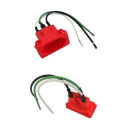 12 Tomada Fêmea Vermelha 3 Pinos 10a Painel com Rabicho 15cm - 2
