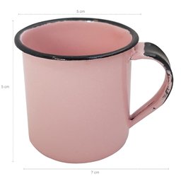 Bule Café Esmaltado 1,25 Litros e 6 Xícaras 70ml Tradicional Rosa - 8