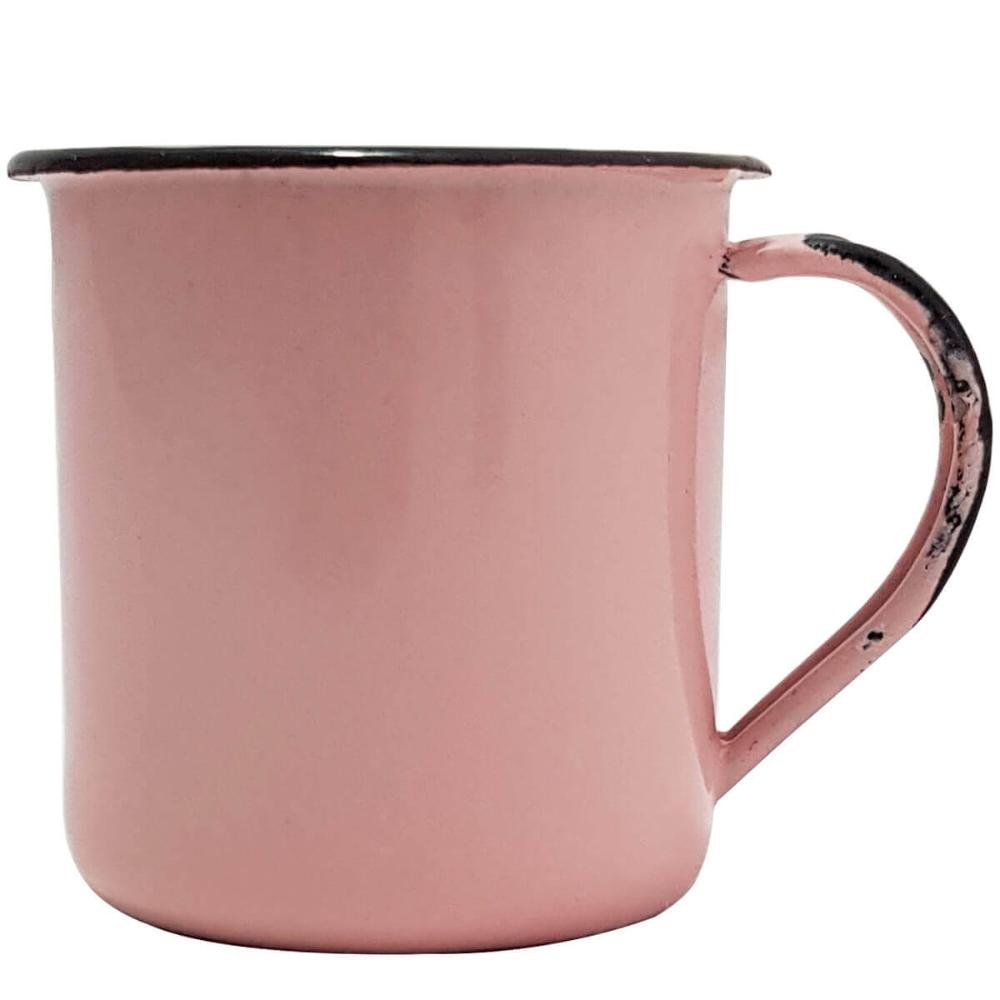 Bule Café Esmaltado 1,25 Litros e 6 Xícaras 70ml Tradicional Rosa - 7