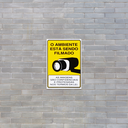 Ver imagem 3 de Combo 10 Placas de Sinalização o Ambiente Está Sendo Filmado 15x20 Acesso - P-25/1 F9e