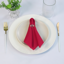 Ver imagem 3 de Kit 4 Pçs Guardanapo 4 Lugares Basic 35x35cm Liso Tecido Oxford: Kit 4 - Vermelho