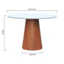 Ver imagem 3 de Conjunto de Mesa e 5 Cadeiras Cone Tampo MDF com Vidro Off-White 120cm