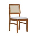 Ver imagem 2 de Conjunto de Mesa e 5 Cadeiras Cone Tampo MDF com Vidro Off-White 120cm