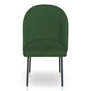 Ver imagem 4 de Kit 8 Cadeiras Poltrona de Jantar Ariel Suede Verde Pés de Ferro Preto - Pallazio
