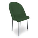 Ver imagem 3 de Kit 8 Cadeiras Poltrona de Jantar Ariel Suede Verde Pés de Ferro Preto - Pallazio