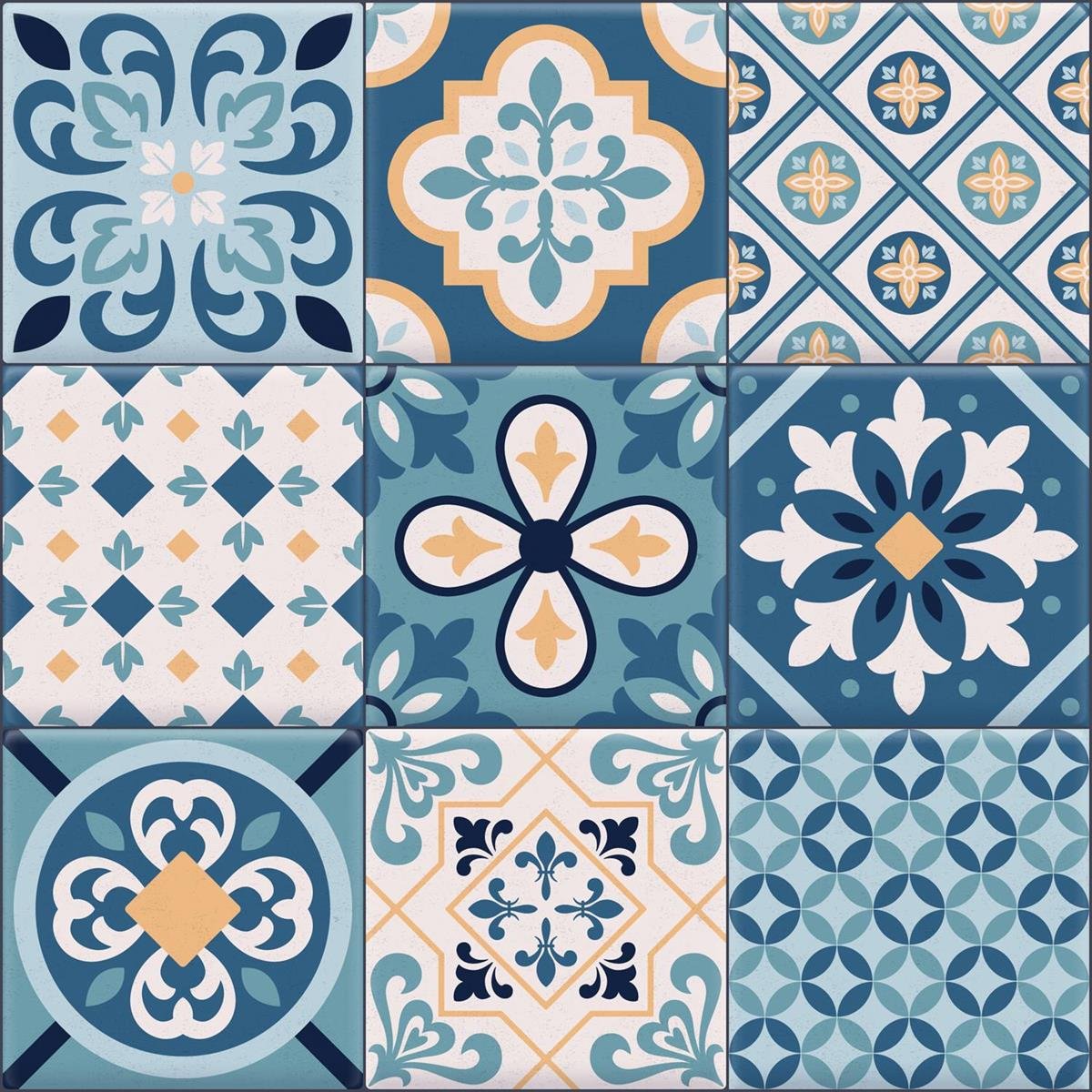 Papel de Parede Adesivo Azulejo Português N03032 RL 0,58x3M - 2