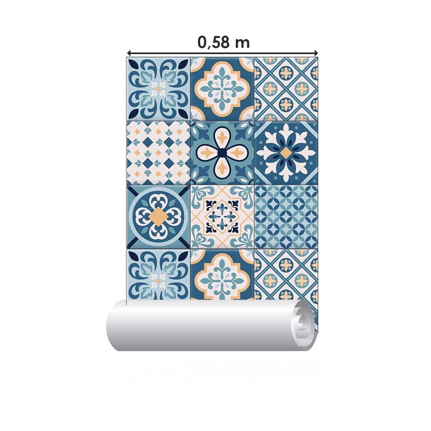 Papel de Parede Adesivo Azulejo Português N03032 RL 0,58x3M - 4