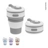 Copo Silicone Retrátil Dobrável C/ Tampa Reutilizável 350ml - 4