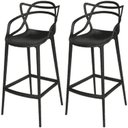 Ver imagem 2 de Kit C|3 Banqueta Média Masters Allegra - 66 Cm - Preto