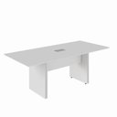 Ver imagem 2 de Mesa Reunião Retangular 2,00 m X 0,90 m Tampo e Pé Painel Duplo Chanfrado 45° com Caixa de