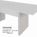 Ver imagem 5 de Mesa Reunião Retangular 2,00 m X 0,90 m Tampo e Pé Painel Duplo Chanfrado 45° com Caixa de