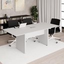 Ver imagem 1 de Mesa Reunião Retangular 2,00 m X 0,90 m Tampo e Pé Painel Duplo Chanfrado 45° com Caixa de