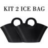 Kit 2 Ice Bag Sacola Bolsa para Garrafas Gelo Térmico Top Cor:preto - 2
