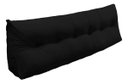 Ver imagem 1 de Almofada Cabeceira Mel Cama Queen 160cm Encosto Suede:Preto/Liso