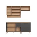 Ver imagem 4 de Cozinha Modulada 6 Peças com Tampo 120cm Nicho Decorativo Balcão para Cooktop Isabelle