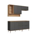 Ver imagem 5 de Cozinha Modulada 6 Peças com Tampo 120cm Nicho Decorativo Balcão para Cooktop Isabelle