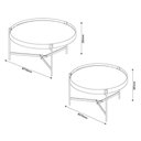 Ver imagem 5 de Kit Mesa de Centro Aqua com Espelho Cobre - Imcal