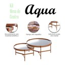 Ver imagem 3 de Kit Mesa de Centro Aqua com Espelho Cobre - Imcal