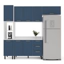 Ver imagem 5 de Armário de Cozinha Modulada Completa 4 Peças 240cm com Tampo 100% Mdf Amara Politorno Móveis