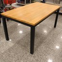 Ver imagem 3 de Mesa Jantar Philae Tampo Mel Base Preta 160cm - 69411