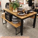 Ver imagem 6 de Mesa Jantar Philae Tampo Mel Base Preta 160cm - 69411