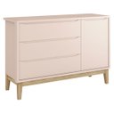 Ver imagem 4 de Jogo de Quarto para Bebê Completo 3 Portas Classic New Rosa Fosco com Natural - MoveisAqui