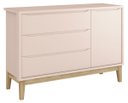 Ver imagem 4 de Jogo de Quarto para Bebê Completo 3 Portas Classic New Rosa Fosco com Natural - MoveisAqui