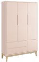 Ver imagem 6 de Jogo de Quarto para Bebê Completo 3 Portas Classic New Rosa Fosco com Natural - MoveisAqui