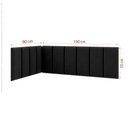 Ver imagem 5 de Conjunto de Cabeceira para Cama de Casal Lateral Preto 0,90 Aurora - Jr Móveis