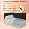 Conjunto de Cabeceira para Cama de Casal Lateral Preto 0,90 Aurora - Jr Móveis - 6
