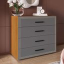 Ver imagem 7 de Cômoda Organizadora 90cm com 4 Gavetas 240832 Linha Valência Politorno