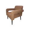 Poltrona Santorini em Tecido Sintético Ideal para Escritório - Cappuccino - 1
