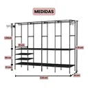 Ver imagem 2 de Cabideiro Guarda Roupa Arara Quadruplo Cabides 4 Colunas